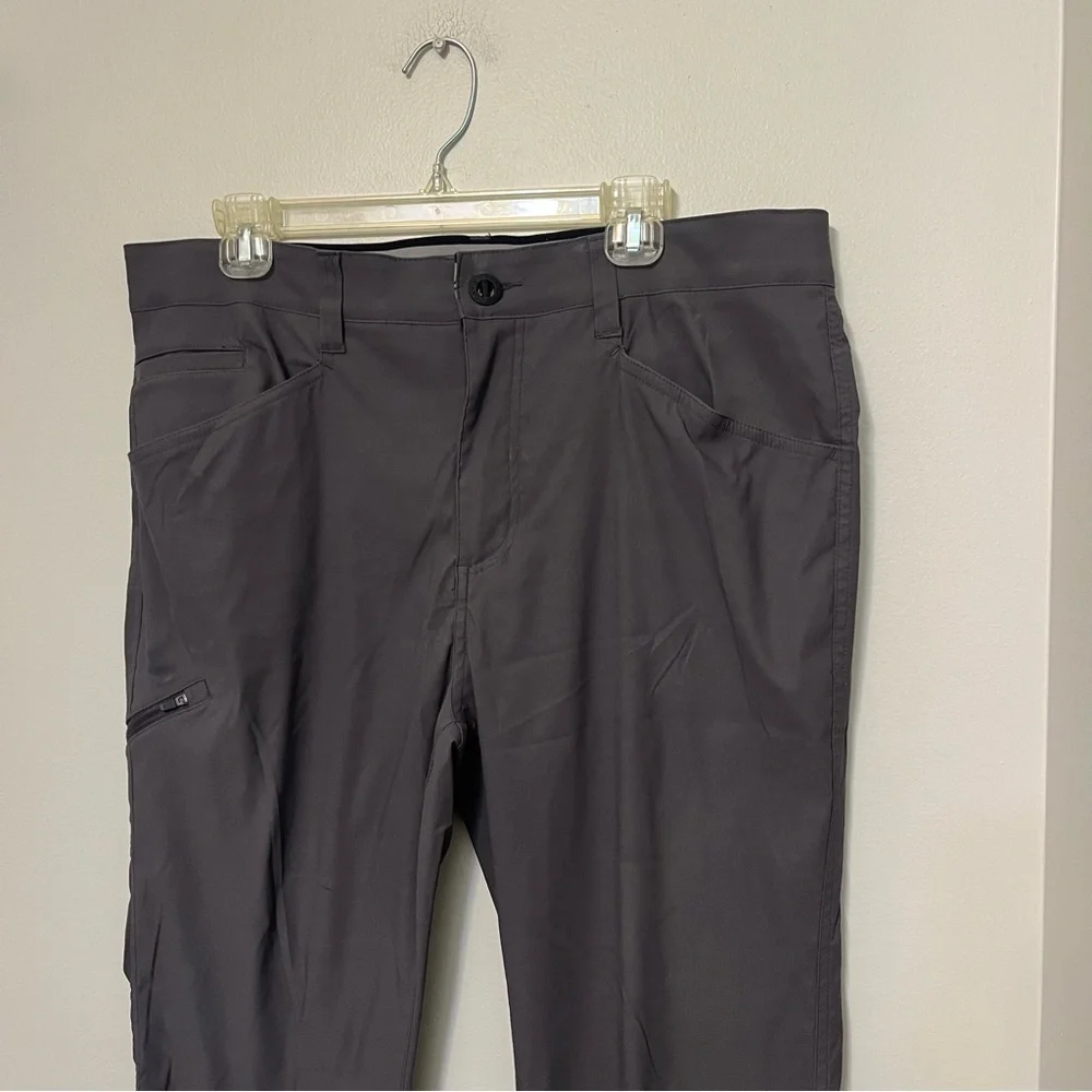 Orvis Pants Mens 36X32 Gray Cargo Utility‎ Nylon Hiking Fishing Outdoor EUC